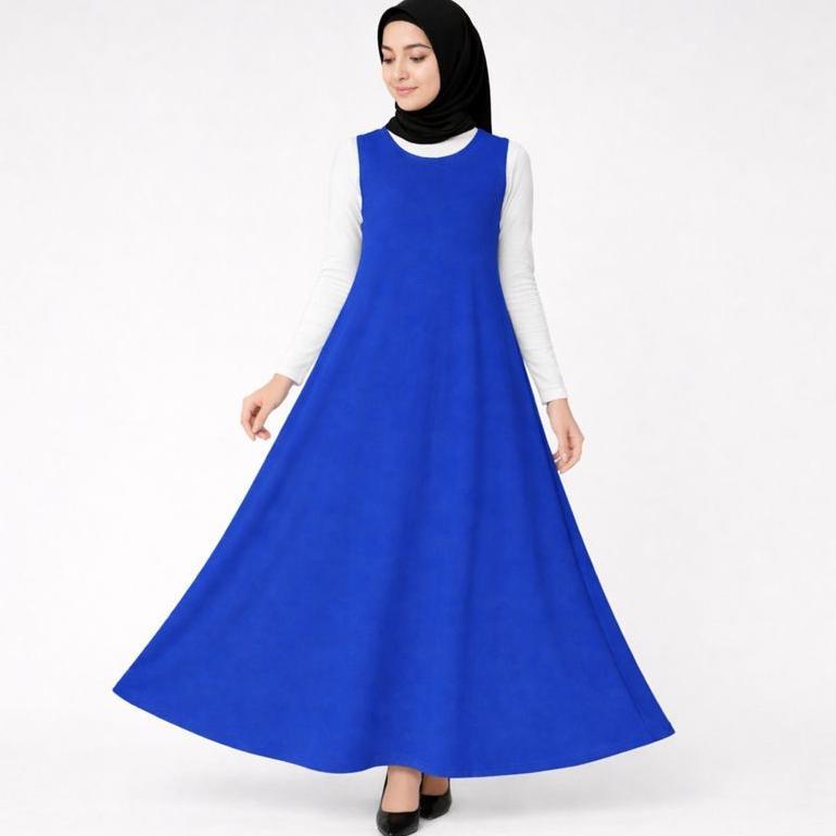 Promo Bulan Ini Gamis Polos Tanpa Lengan / Yukensi / Dalaman Outer Cardigan Muslimah Dress Panjang B