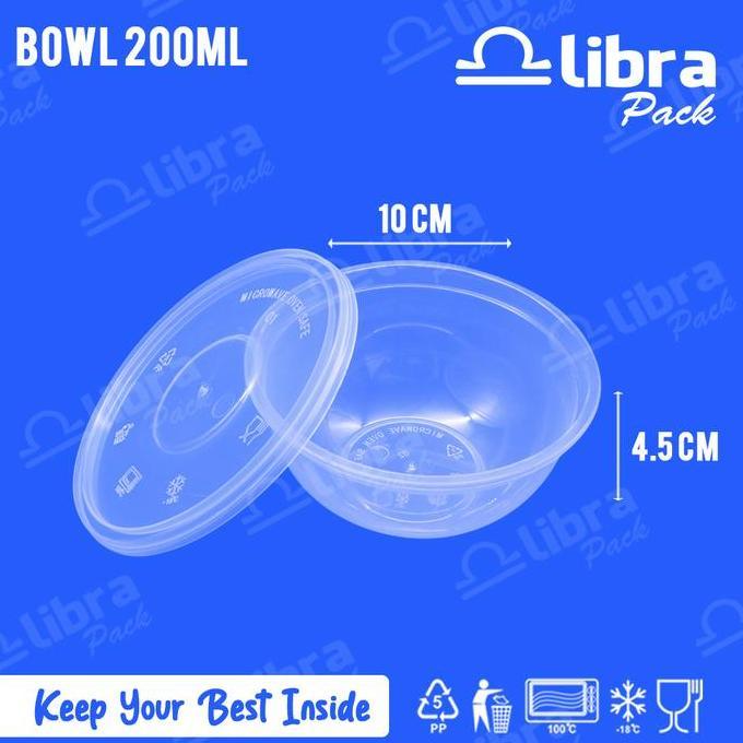 (Bundle) 100 Pcs Thinwall Bowl 200Ml (Mangkok Plastik / Thinwall / Cup Pudding)