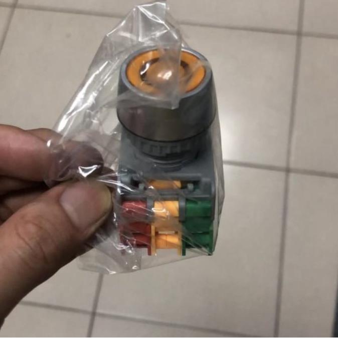 Push Button Lock Indicator Lamp 1No 1 Nc 22Mm 220V Terbaru