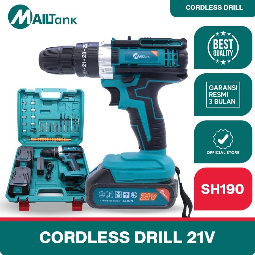 Mailtank SH190 / Mesin Bor Baterai Cordless Impact Drill Mailtank 21V SH-190 terlaris
