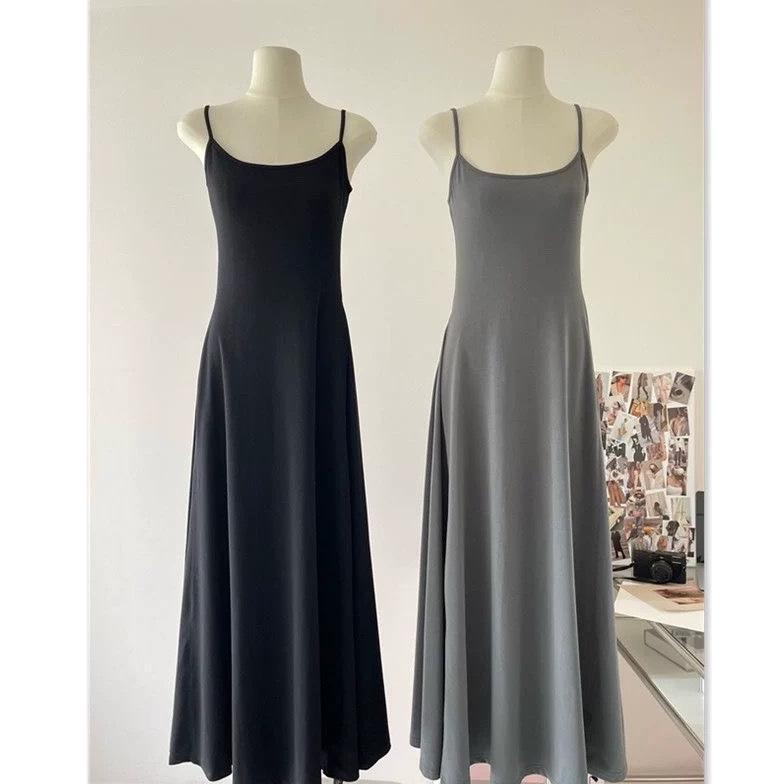 HOT DEALS READY STOCK REKOMENDAS DRESS HITAM PANJANG WANITA GAYA KOREA HEPBURN CASUAL DRESS DRESS WA