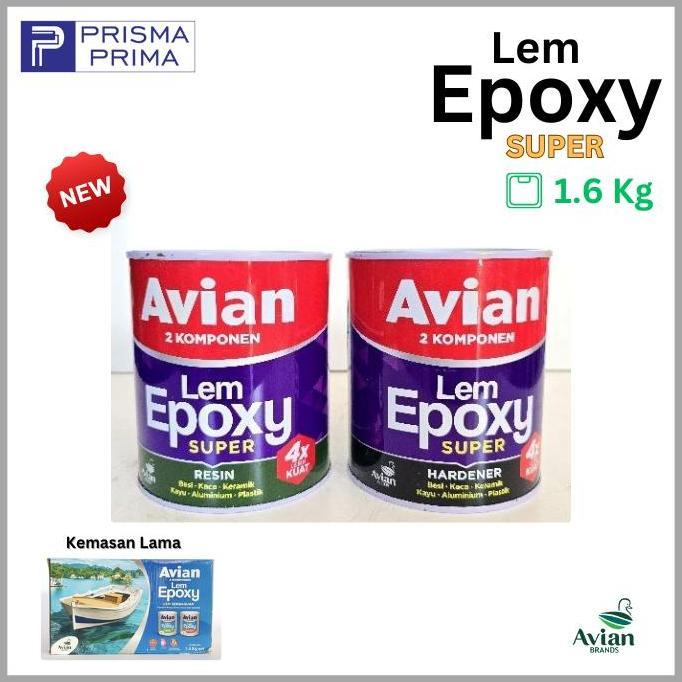 Lem Epoxy Avian 1,6 Kg Set Serba Guna Kayu Besi Kaca