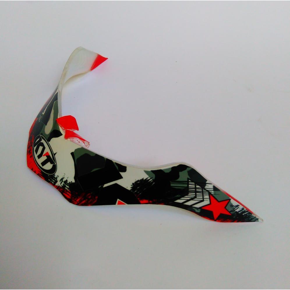 HOT DEALS Spoiler Kyt R10 Seri 3 Red Black / Spoiler Helm Kyt R10 Series 3 Merah Hitam