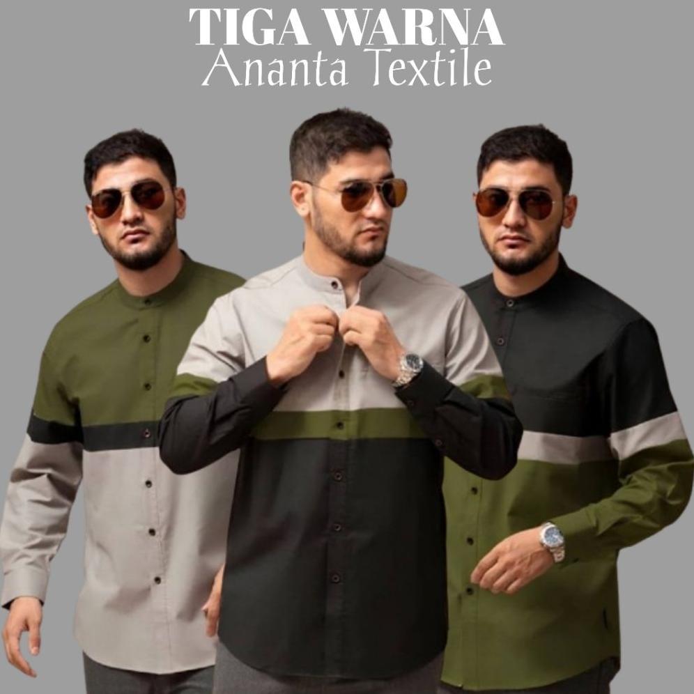 BIG SALE BAJU KOKO PRIA DEWASA LENGAN PANJANG KEMEJA HADROH ZISE M L XL XXL