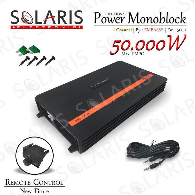 Promo Power Monoblock Class D 50.000 Watt Emy Em-1500.1 Channel Ampli Cod
