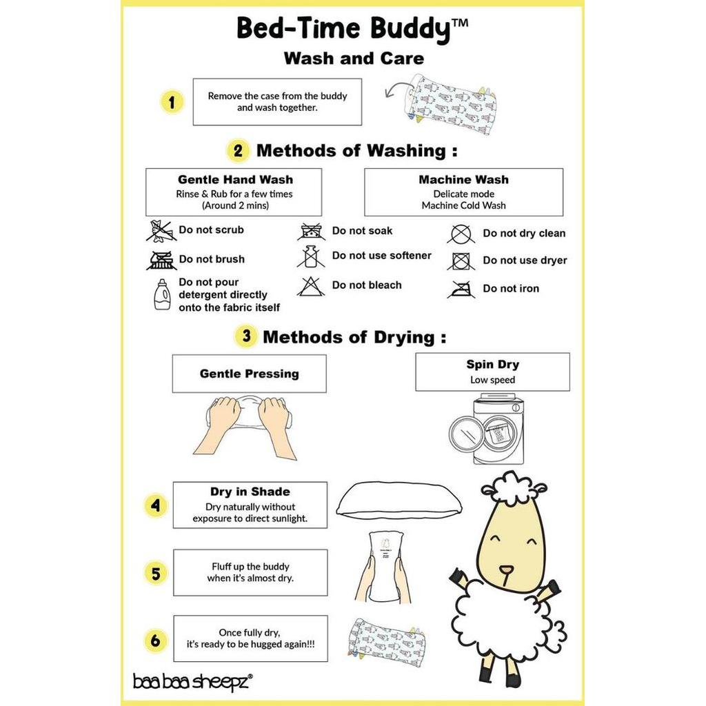 Promo Baabaasheepz Bedtime Buddy Pillow Case Size Small Sarung Bedtime Buddy Classic Grey Cute Sweet