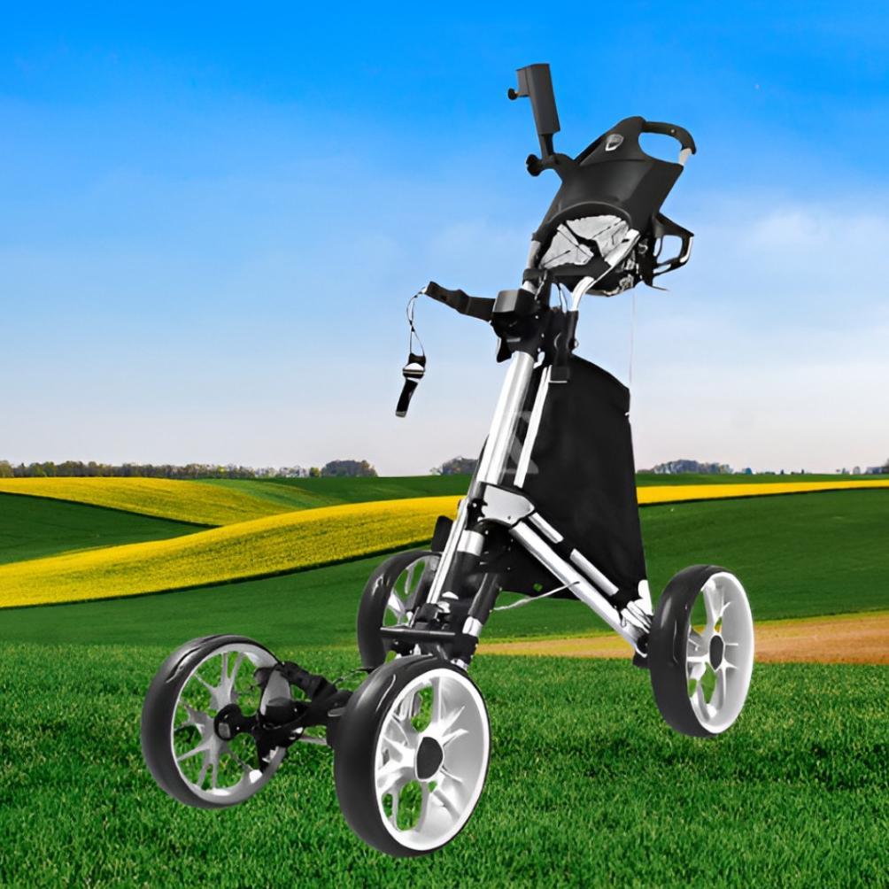 Troli Trolley Bag Golf Gaopin 4 Wheels Foldable With Umbrella Holder original