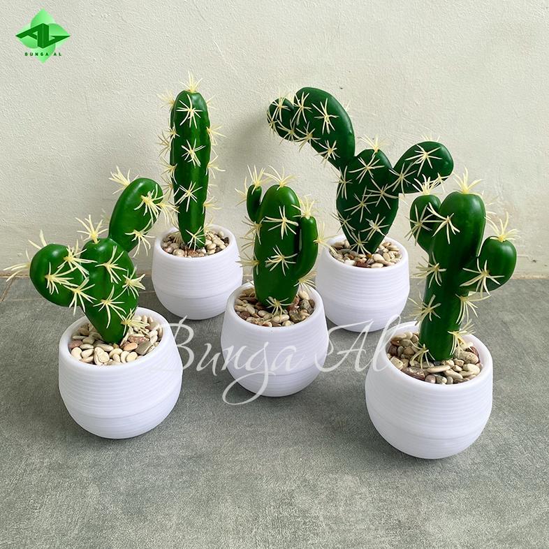 HOT SALE RANGKAIAN KAKTUS SUKULEN MINI POT BULAT TANAMAN ARTIFICIAL HIASAN MEJA RUMAH KANTOR CAFE KA
