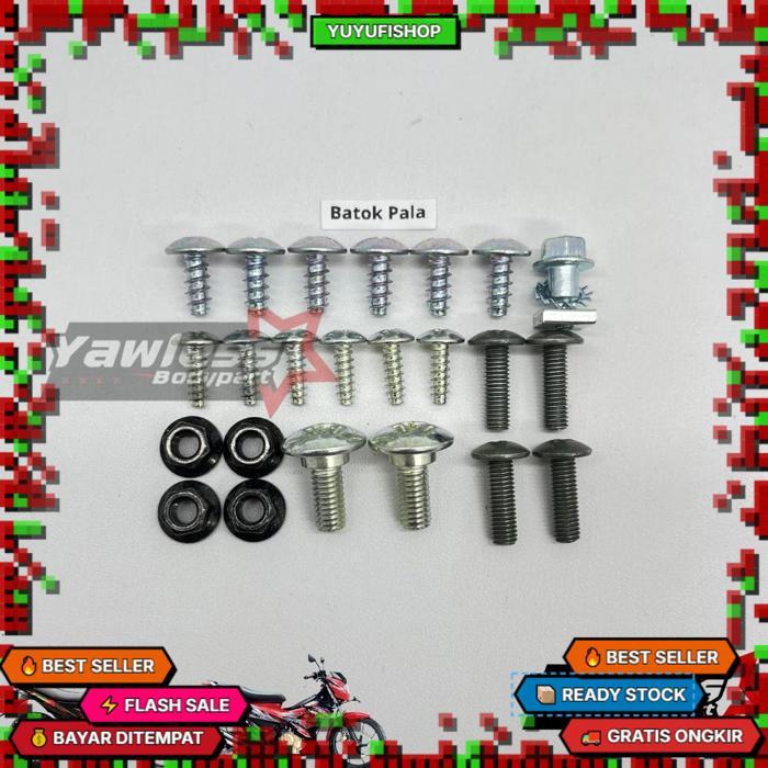 Baut Body Satria Fu Full Set / Baut Satria Fu Full Body Harga Grosir