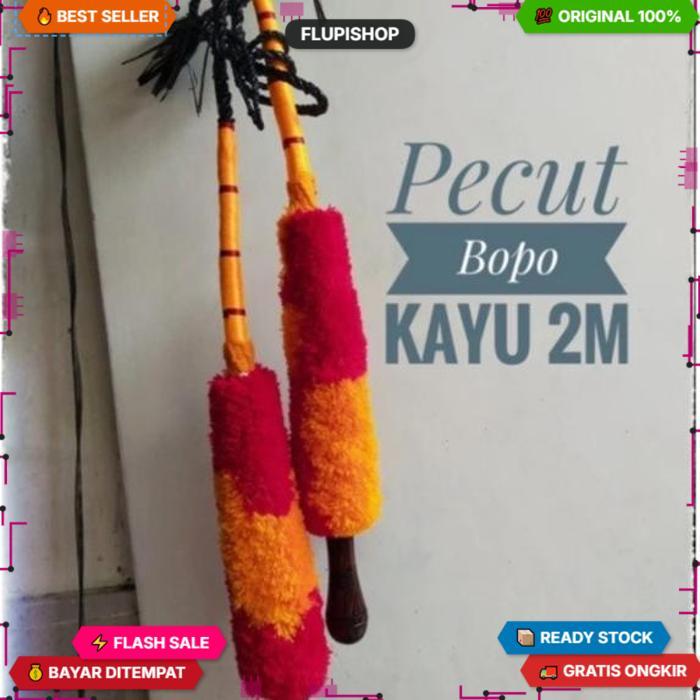 4.4 Pecut Bopo 2 Meter Jumbo / Mainan Anak Pentas Jaranan Jaran Kepang Kuda Lumping / Cambuk Baronga