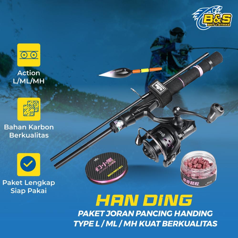 Joran Pancing 1 PAKET Reel Senar Umpan HANDING TYPE L Light / ML Medium Light / MH Medium Heavy Jora