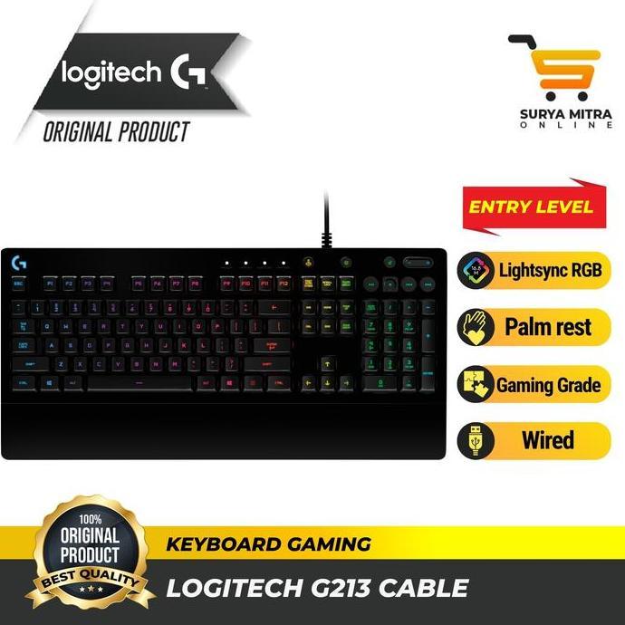 NEW LOGITECH G213 / G 213 PRODIGY KEYBOARD GAMING ORI