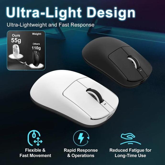 NEW ATK VXE R1 SE+ / SE Plus Wireless Light Weight Gaming Mouse PAW 3395 / VXE R1 SE Mouse