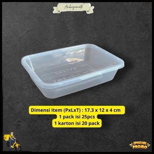 Thinwall Persegi Panjang 500Ml Bening Kualitas Unggulan