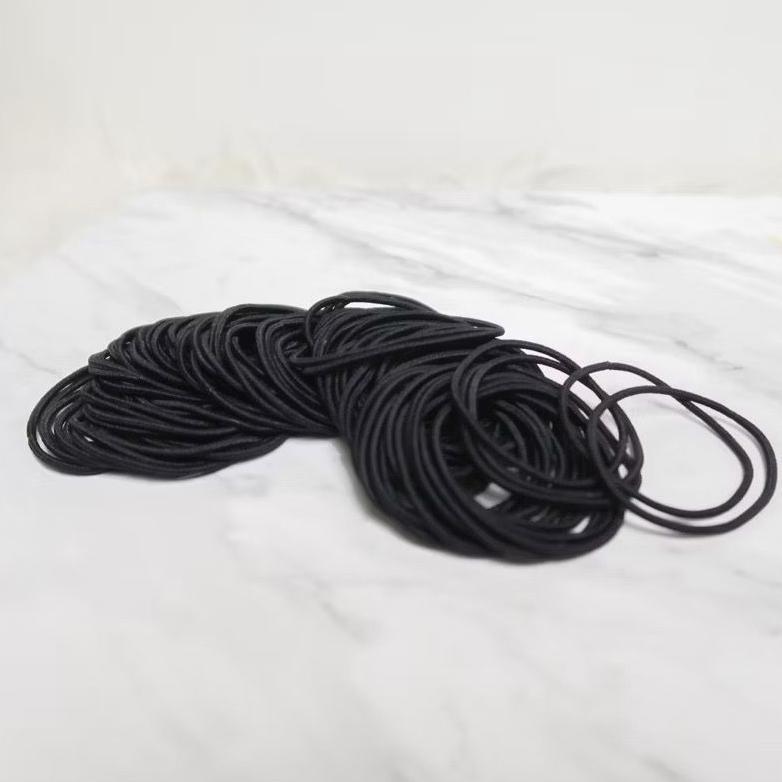 hemat gelang karet hitam dapat 10 gelang  bisa cod atau bayar di tempat| gelang hitam polos | gelang