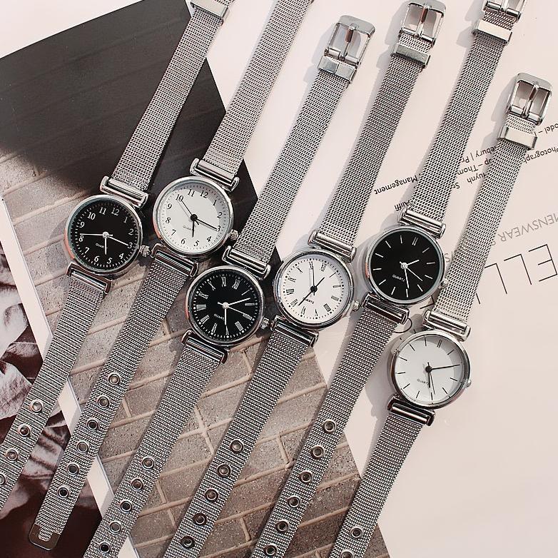 FAVORIT Jam Tangan Stainless Steel Gaya untuk Wanita Analog / Jam Tangan Stainless Steel Kecil Analo