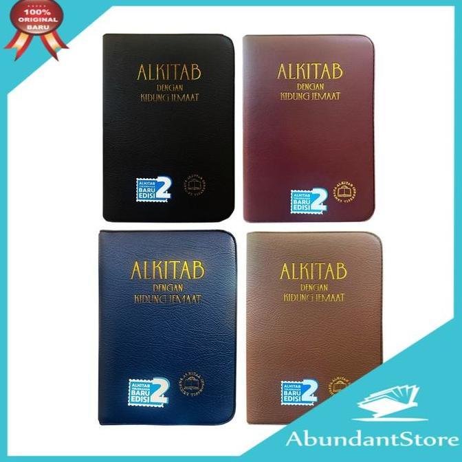 Alkitab dan Kidung Jemaat BESAR Lansia Manula Sampul Kulit Imitasi Resleting - TB2 064 SL KJ