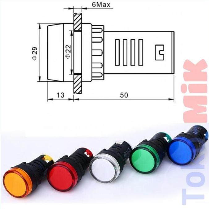 ad16-22s dc 12v led pilot lamp led lampu indikator signal light