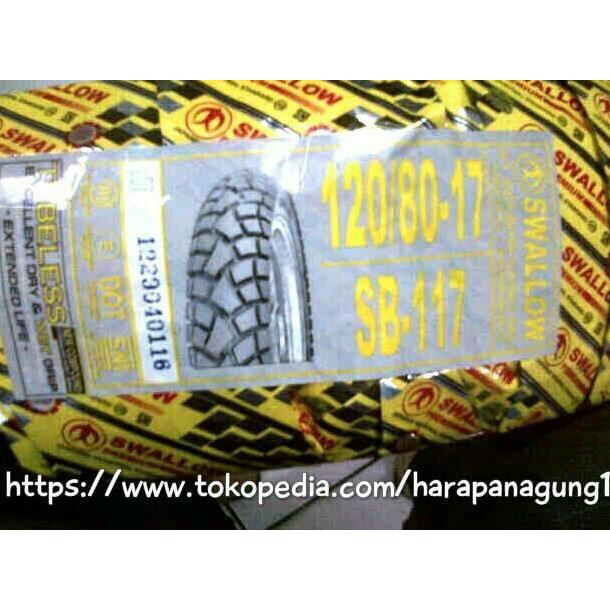 BAN LUAR 120/80-17 SB 117 SWALLOW PROMO