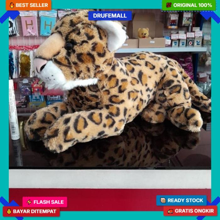 Boneka Harimau Putih Macan Tutul Baring Duduk White Tiger Leopard Jaguar Premium Quality