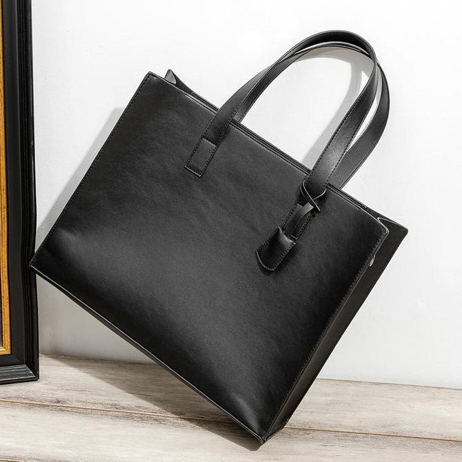 Leather Concept VOSCA HITAM Tote bag Tas Selempang Kulit Tas Kulit Pria Tas Kerja Pria VOSCA BLACK h