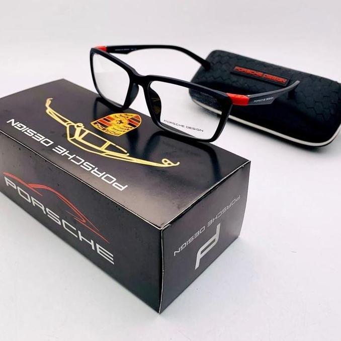 Murah Frame Kacamata Pria Wanita Kotak Sporty Porsche Design P8369 Grade Original Bisa Ganti Lensa B