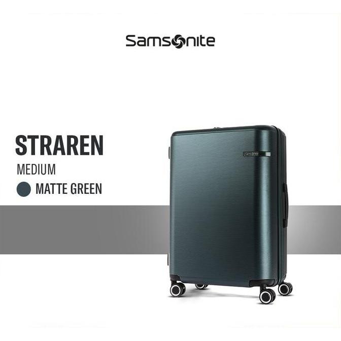 Promo Samsonite Koper Hardcase Straren Spinner Medium 24 Inch - Matte Green