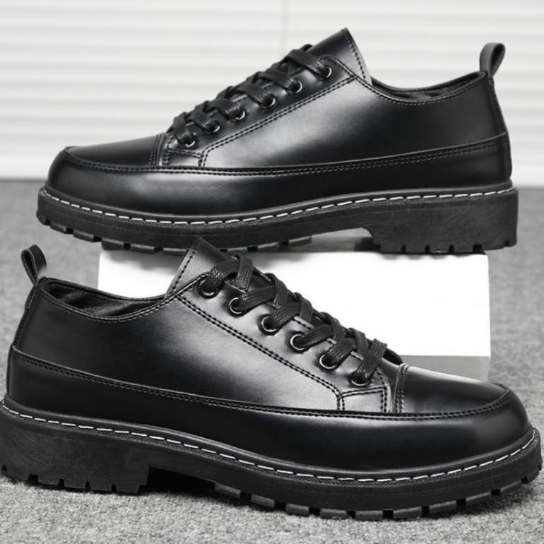Grade Ori Sepatu Pantofel Docmart Kulit Original Sepatu Kantor Pria Terlaris