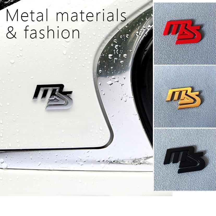 3D Metal Stiker Mobil MS MazdaSpeed Logo Emblem Sticker Decal Untuk Mazda 23 5 6 Axela Atenza CX-5 C