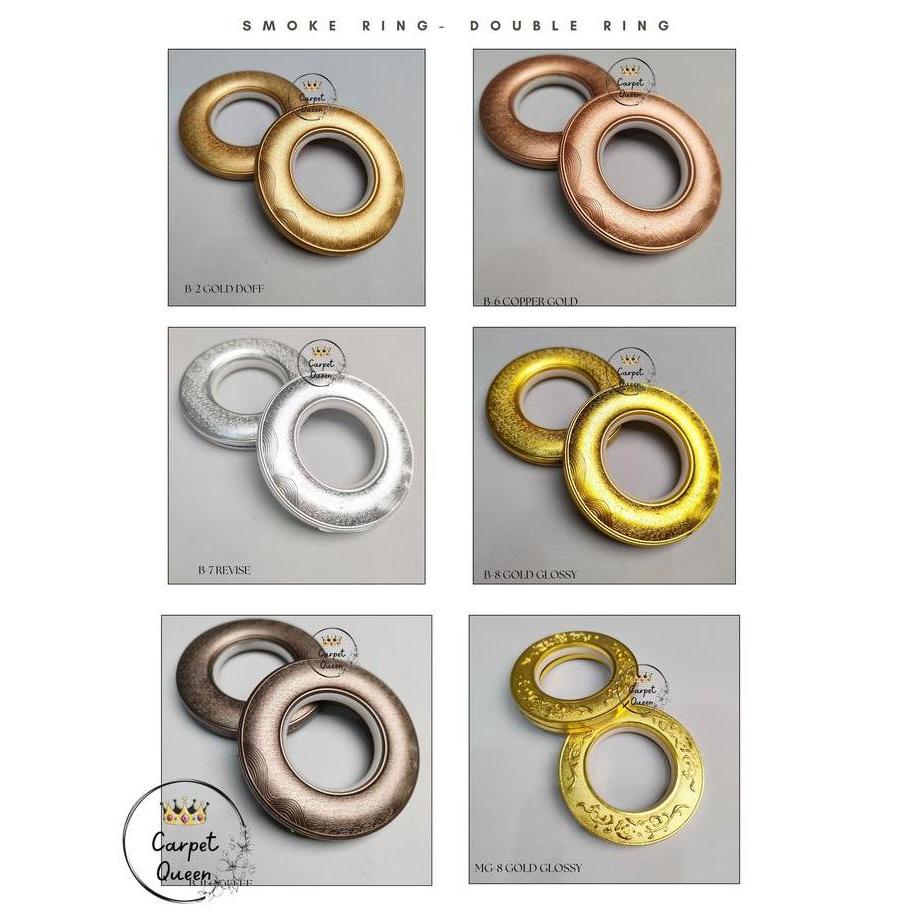 Smokering Gorden Double Ring Beraneka Motif