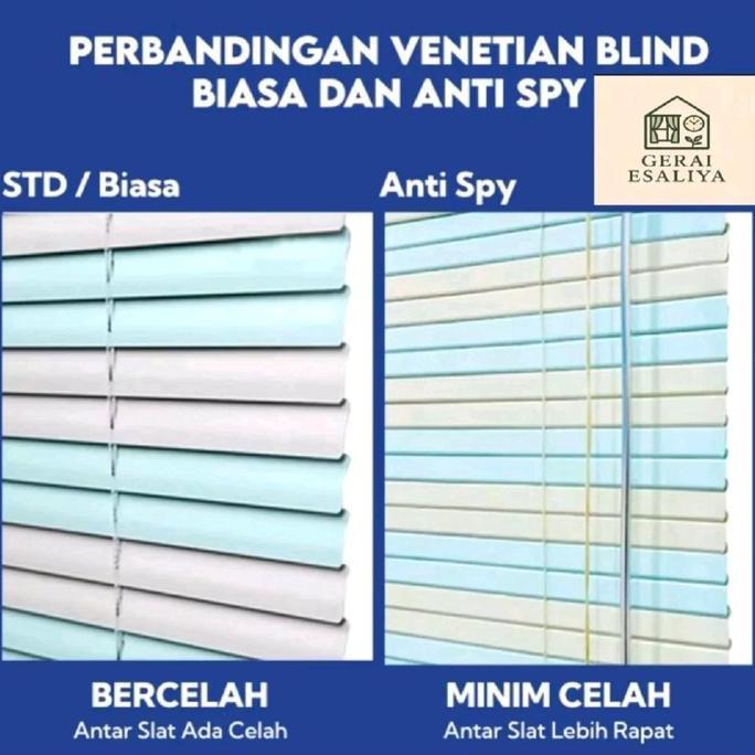 Tirai Jendela Gorden Jendela PVC Venetian Blind Kerei Jendela Tirai Gulung 40x180 60x180 Tirai Jende