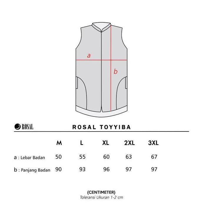 Rompi Sholat Rosal Toyyiba semi Formil Pria Dewasa Motif Warna Polos
