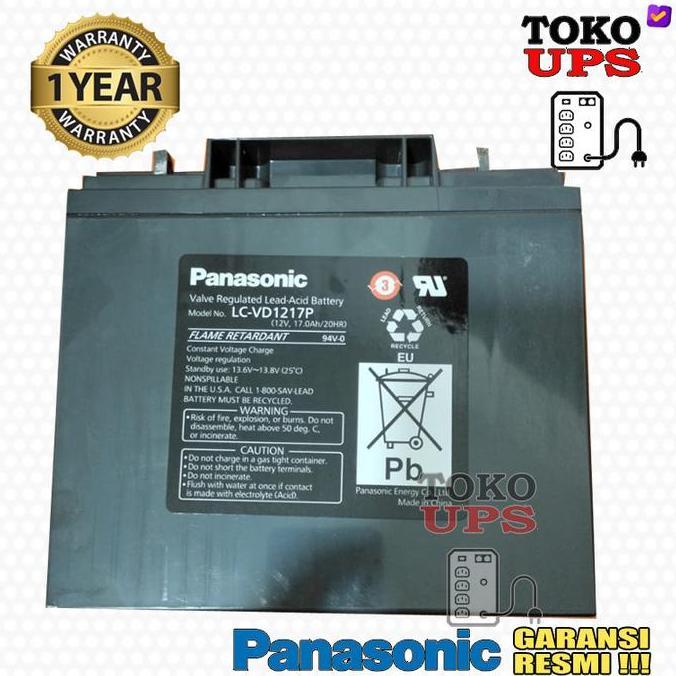 Baterai Panasonic 12va 17ah Aki Accu Kering Baterai ups
