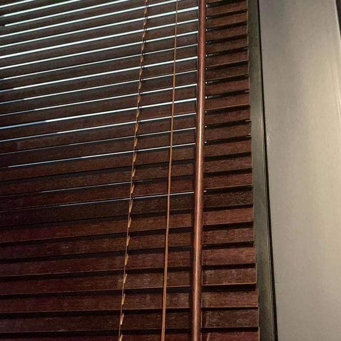 SHARPPOINT Wooden Blind 25mm Krey Kayu Horizontal Premium Tirai Jendela Minimalis Elegan Krey Kayu H