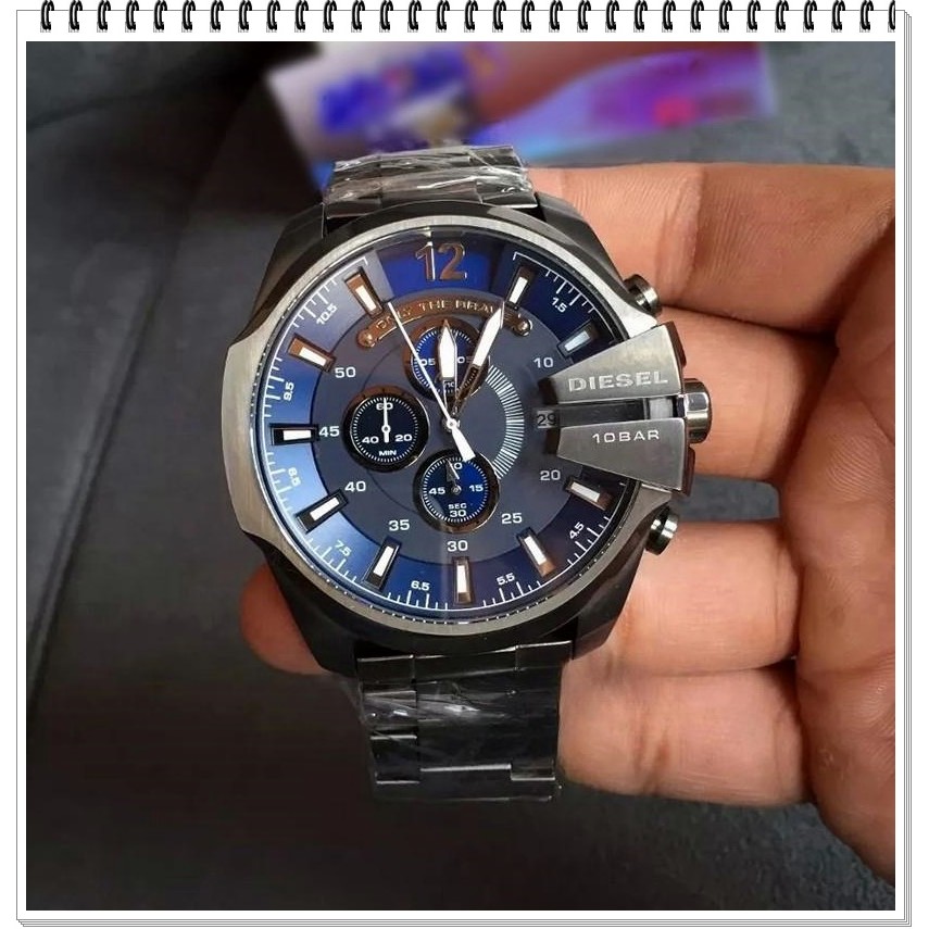 DIesel bid daddy 2.0 oversized men's racing watch versatile quartz chrono DZ43DIesel