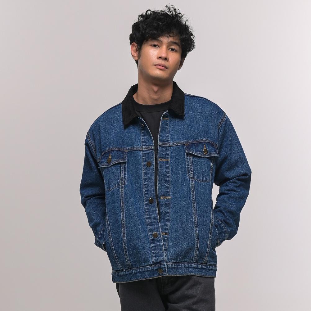 Murah Jb - Jacket Denim Corduroy Bio Wash - Jaket Trucker Jeans Pria