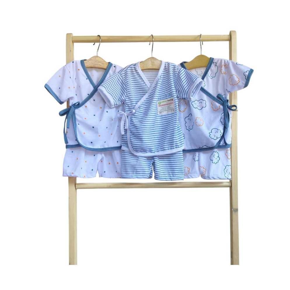BEST DEALS 6 PCS / 3 SET BAJU BAYI KIMONO PENDEK CELANA BAYI BAJU BAYI NEWBORN BAJU BAYI BARU LAHIR 
