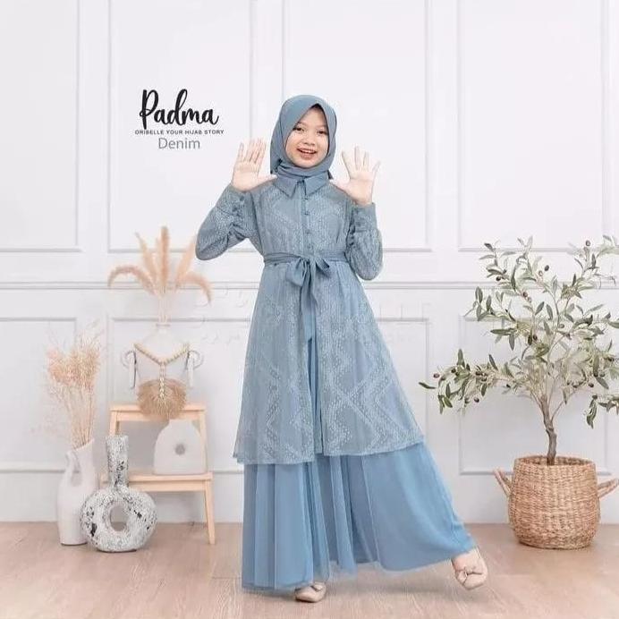 100% Aman Gamis Anak Putih Gamis Manasik Haji Usia1-11 Tahun Set Hijab Crinkle Airflow Premium