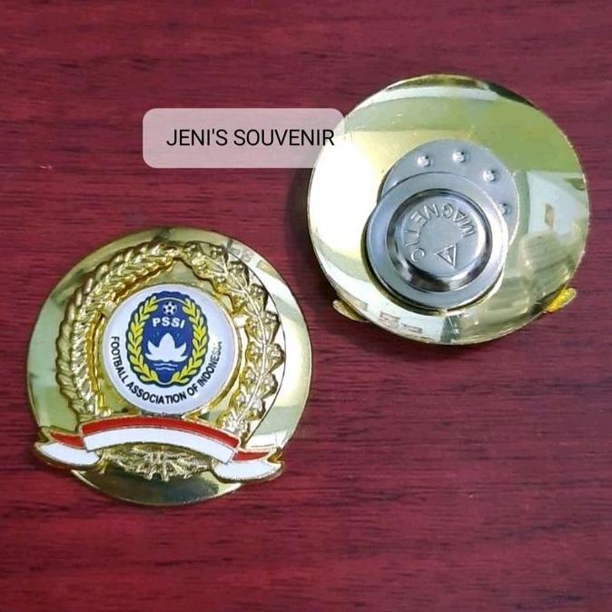 Pin PSSI model bulat premium magnet - pin pssi Elegan