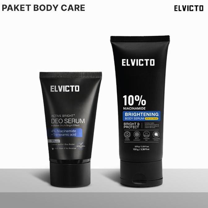 ELVICTO PAKET BODY CARE MEMBANTU MERAWAT & MELINDUNGI KULIT PRIA GET 2PCS -  ALL SKIN TYPE MENCERAHK