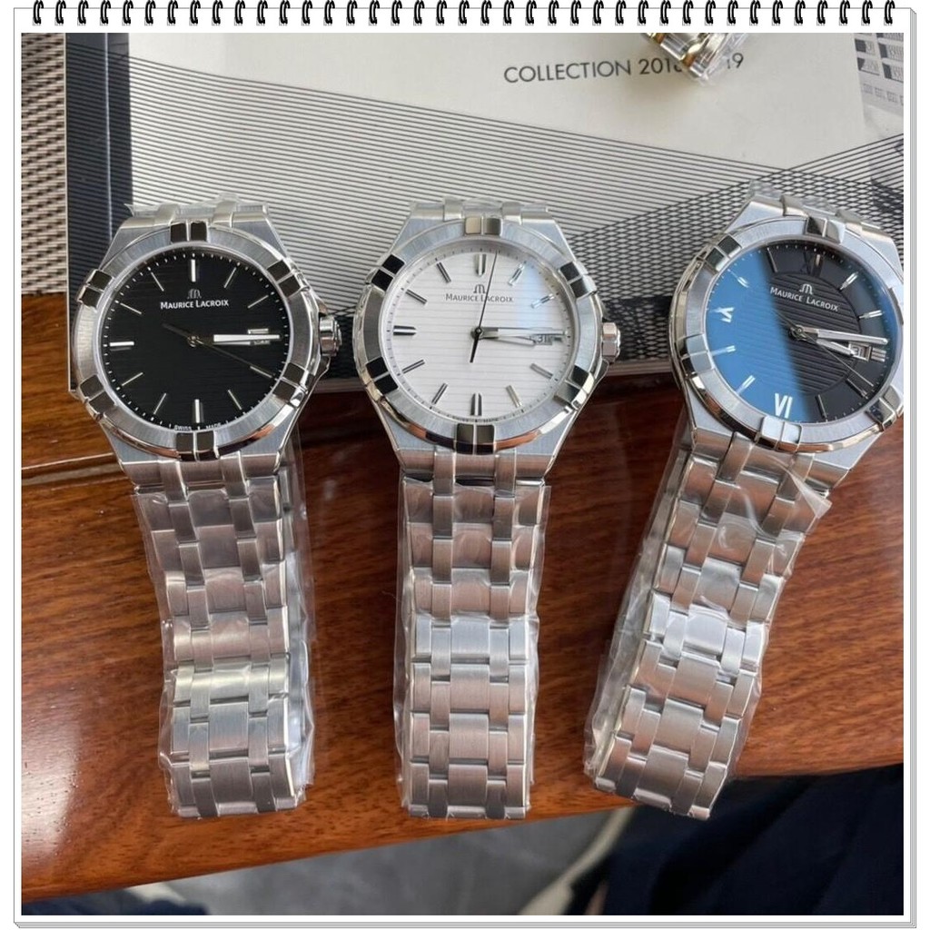 MAURICE LACROIX AIKNO swiss men's business quartz watch stainless steel dress watch