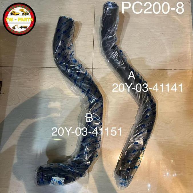 Hose Selang Radiator Komatsu Pc200-8 Pc 200-8 Bawah 20Y-03-41151 Dalam Kawat Asli