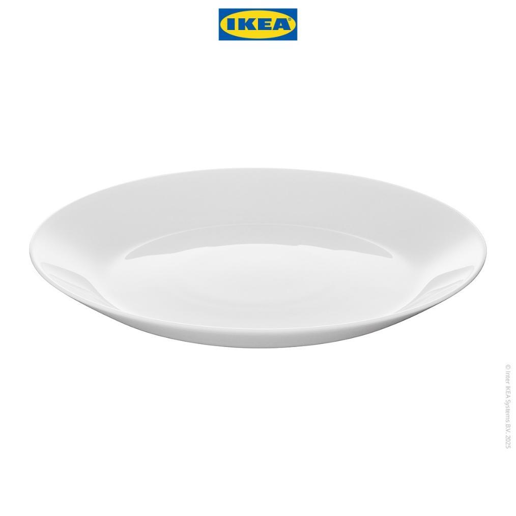 IKEA OFTAST Piring Makan Bahan Kaca Temper Putih 19cm