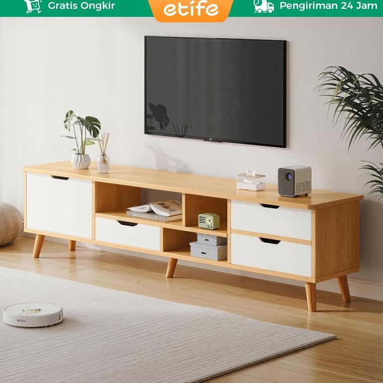 E-TIFE Meja Tv 120CM / 140CM Meja TV Murah Meja TV Kayu Rak Tv Lemari TV Kabinet Tv