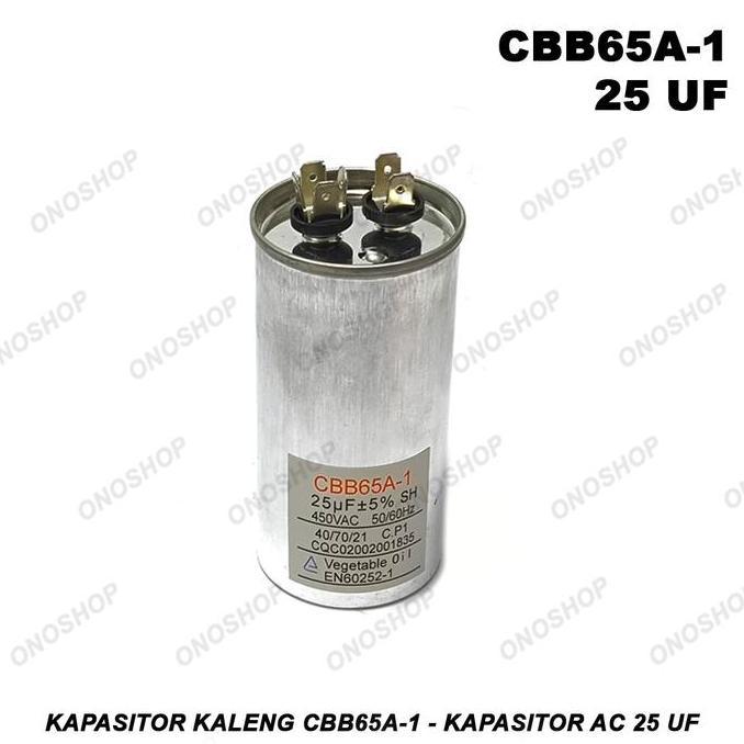 TERLARIS KAPASITOR KALENG CBB65A-1 - KAPASITOR AC 25 UF