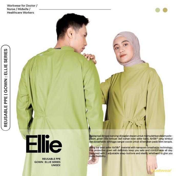 defiraseller - TRUSTWEAR - Ellie Surgical Gown / Gaun Operasi / Gaun OK Dokter / Perawat