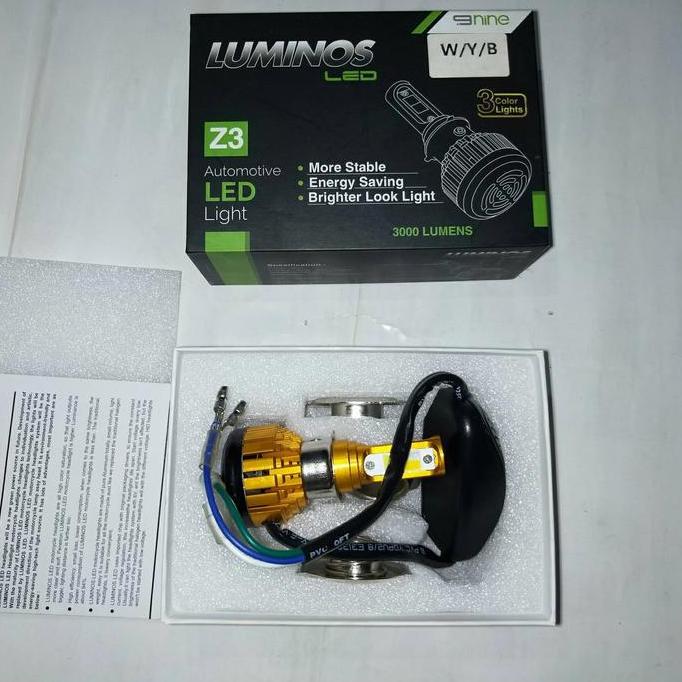 BEBAS ONGKIR - Lampu Depan LED Z3 Luminos 3 Warna