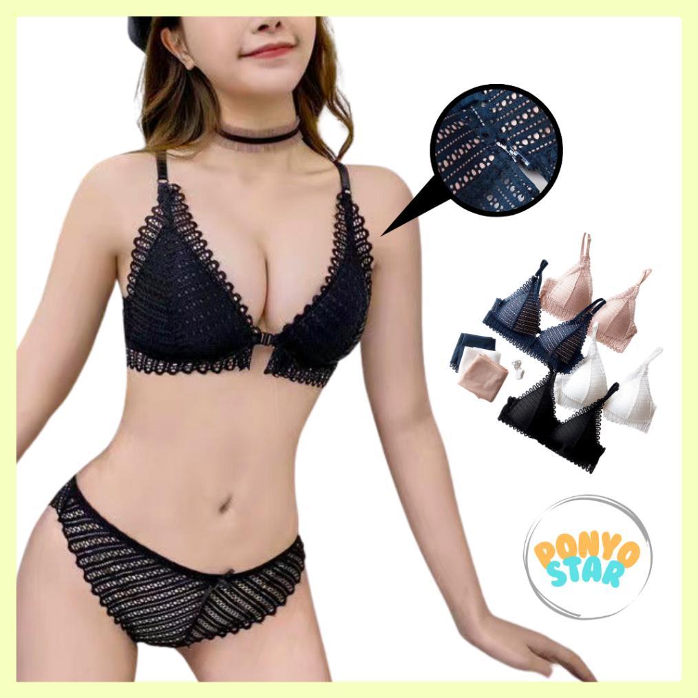 BEST SELLER 237 BRA PREMIUM KANCING DEPAN FRONT OPEN BH WANITA CUP LEMBUT BROKAT RENDA LACE SEXY HOT