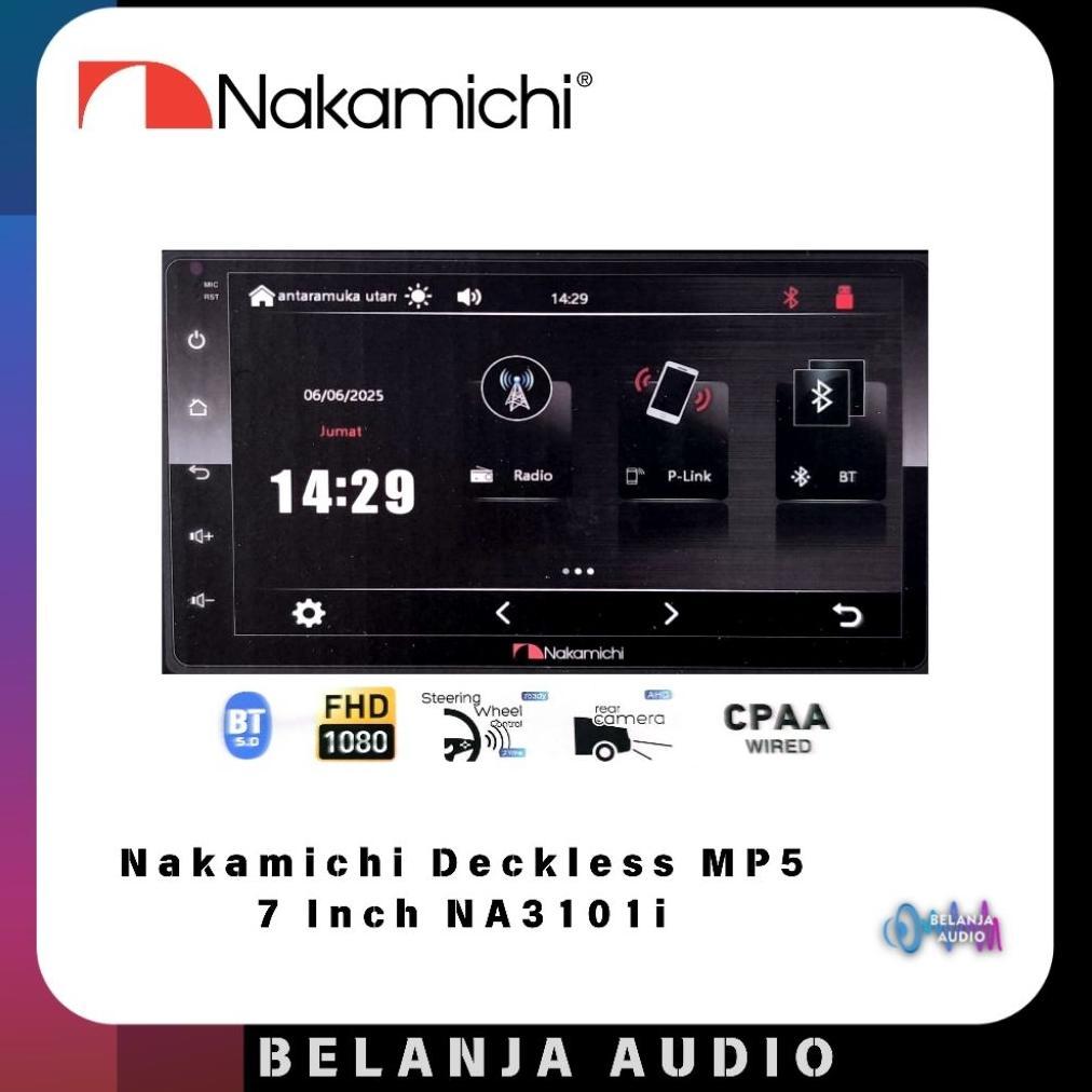 Double Din Deckless Nakamichi Android auto Car Play MP5 7 inch