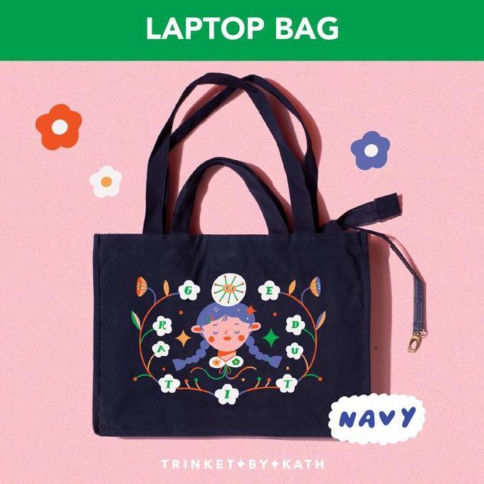 OOTD Tote Bag / Tas Kanvas / Canvas Waterproof / Tas Laptop OOTD